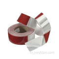 Acryl rood witte reflecterende tape